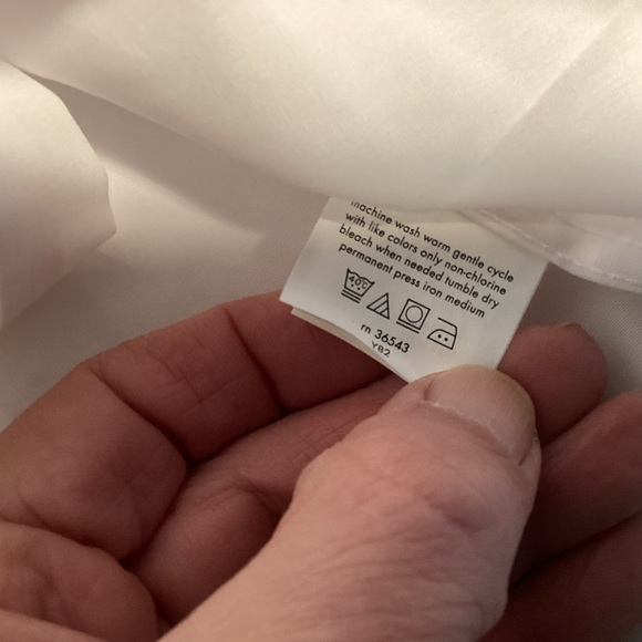 NWT Chaps Mens White Button Down shirt size large slim fit 16 32/33 - Picture 7 of 9